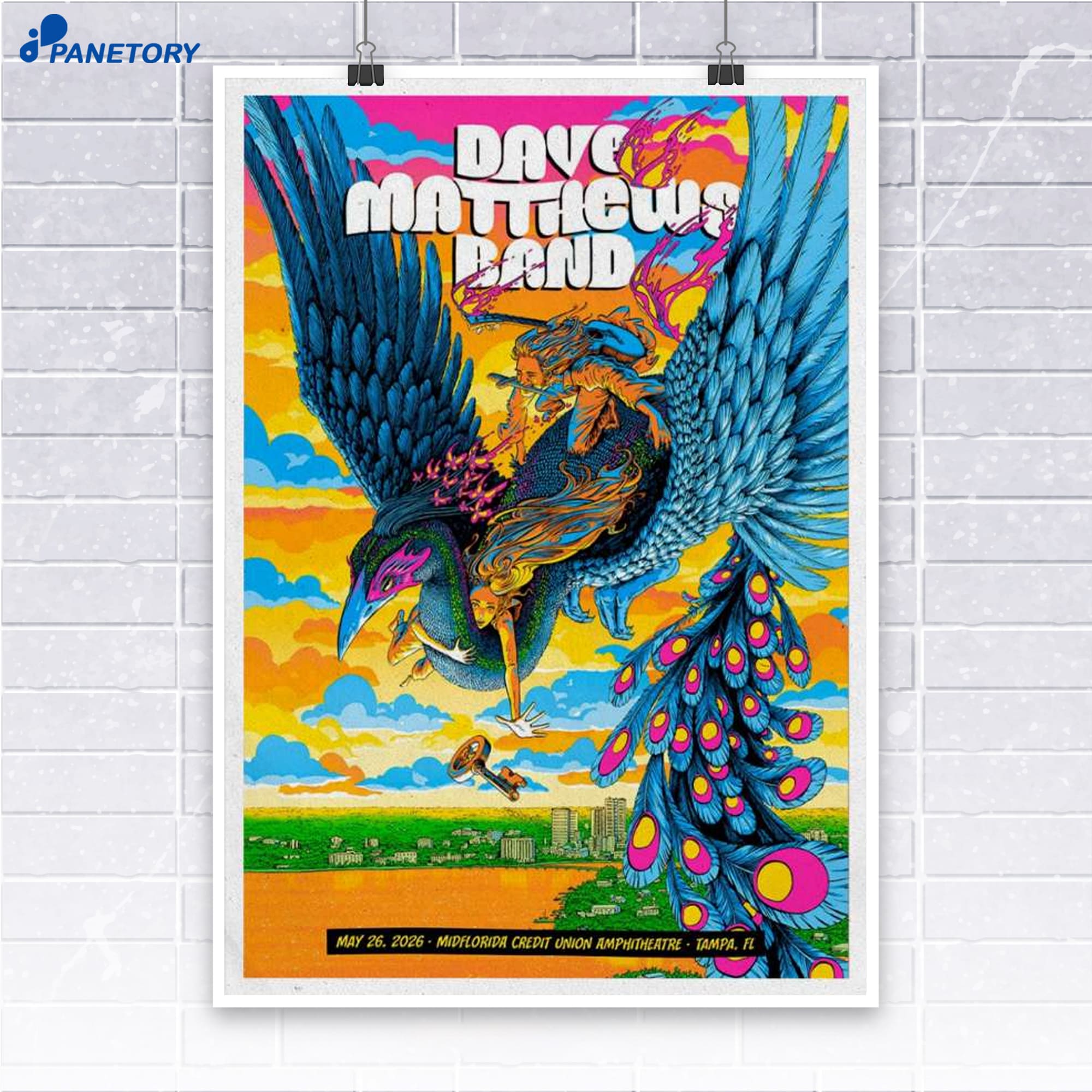 Tampa Fl Dave Matthews Band May 26 2026 Poster Tampa Fl Dave Matthews Band May 26 2026 Poster
