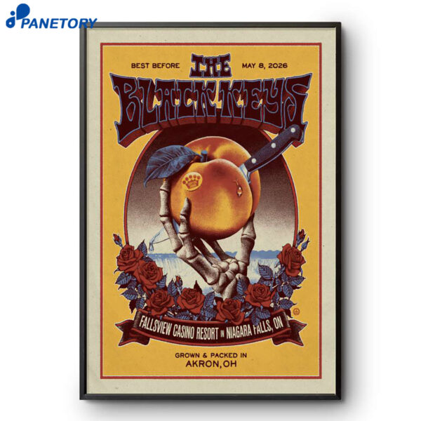 The Black Keys Niagara Falls Tour May 8 2026 Poster