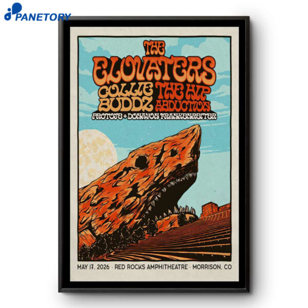 The Elevators Red Rocks Tour May 17 2026 Poster