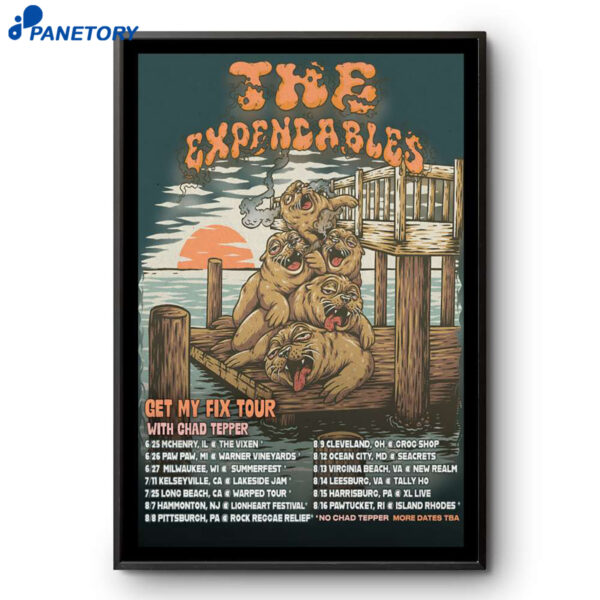 The Expendables Get My Fix Tour 2026 Poster