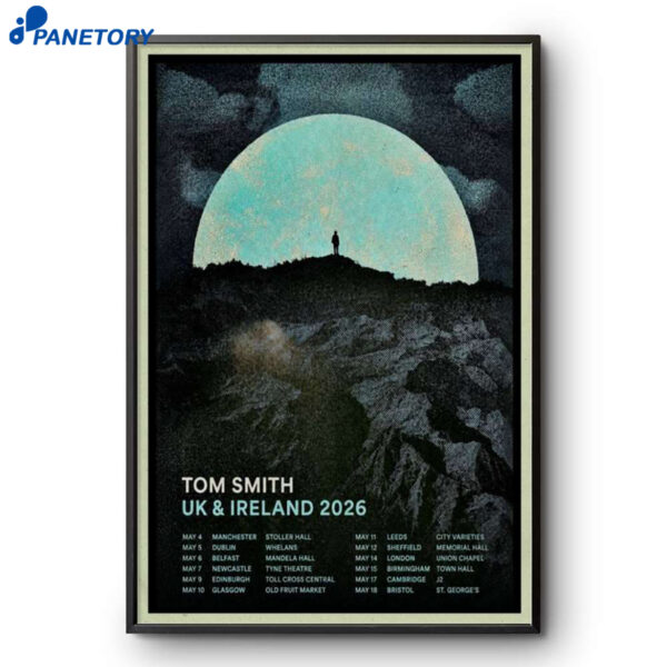 Tom Smith Poster UK & Ireland Tour May 2026 Poster