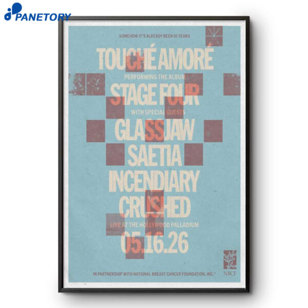 Touché Amoré Show Los Angeles May 16 2026 Poster