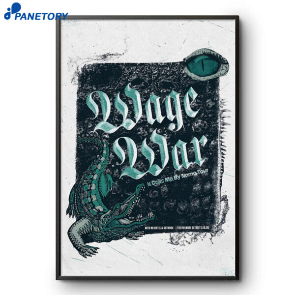 Wage War Detroit MI May 15 2026 Poster