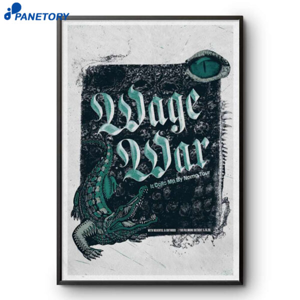 Wage War The Fillmore May 15 2026 Poster