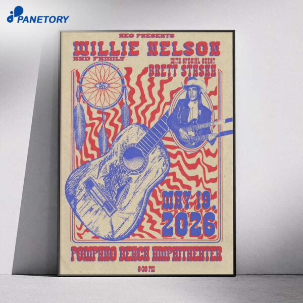 Willie Nelson Pompano Beach FL May 19 2026 Poster