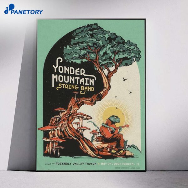 Yonder Mountain String Band Peoria IL Tour May 24 2026 Poster