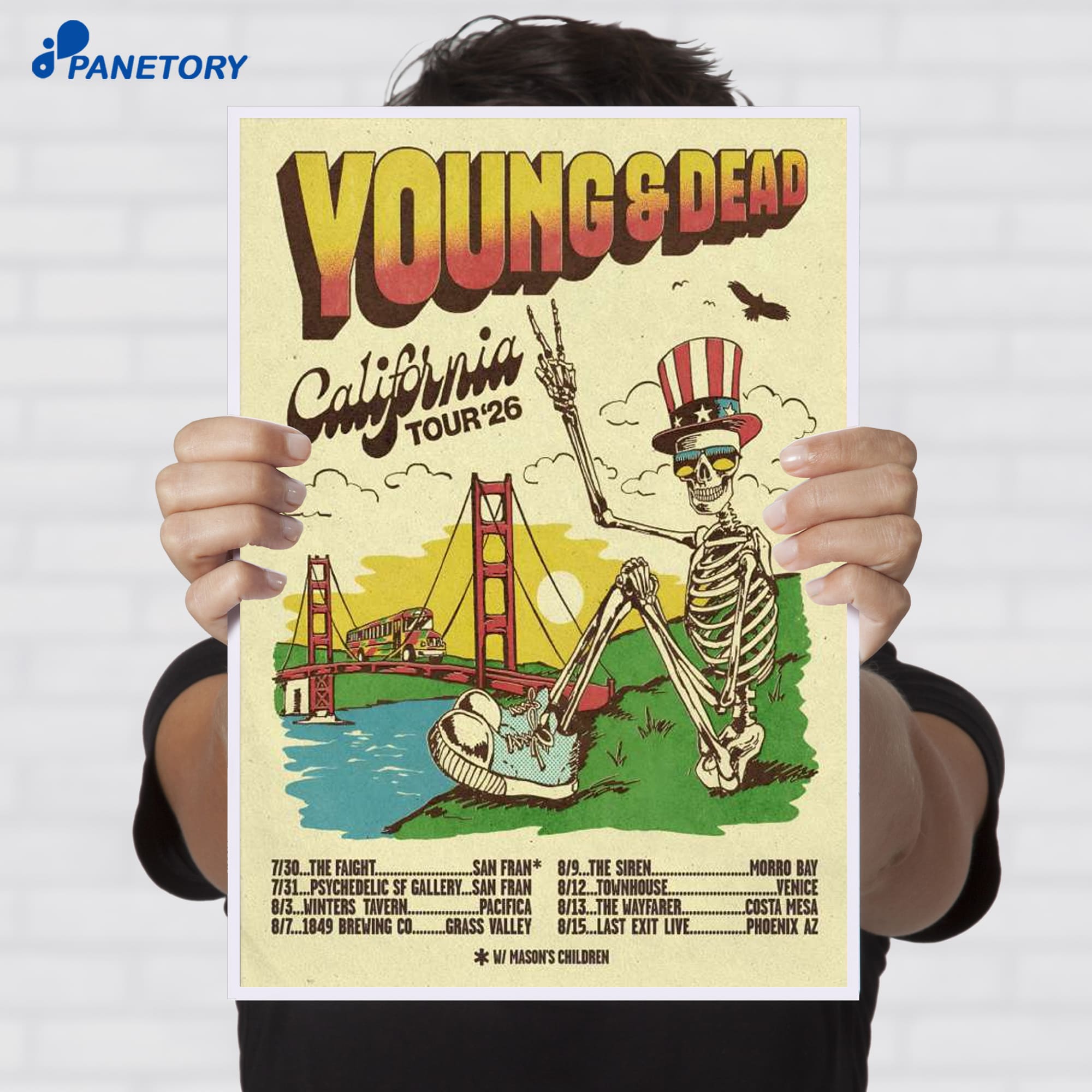 Young And Dead California Tour 2026 Poster Young And Dead California Tour 2026 Poster