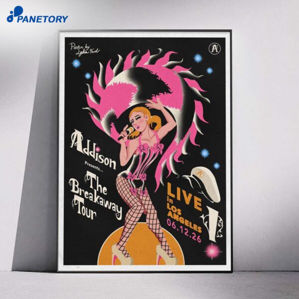 Addison Rae The Breakaway Tour 2026 Poster