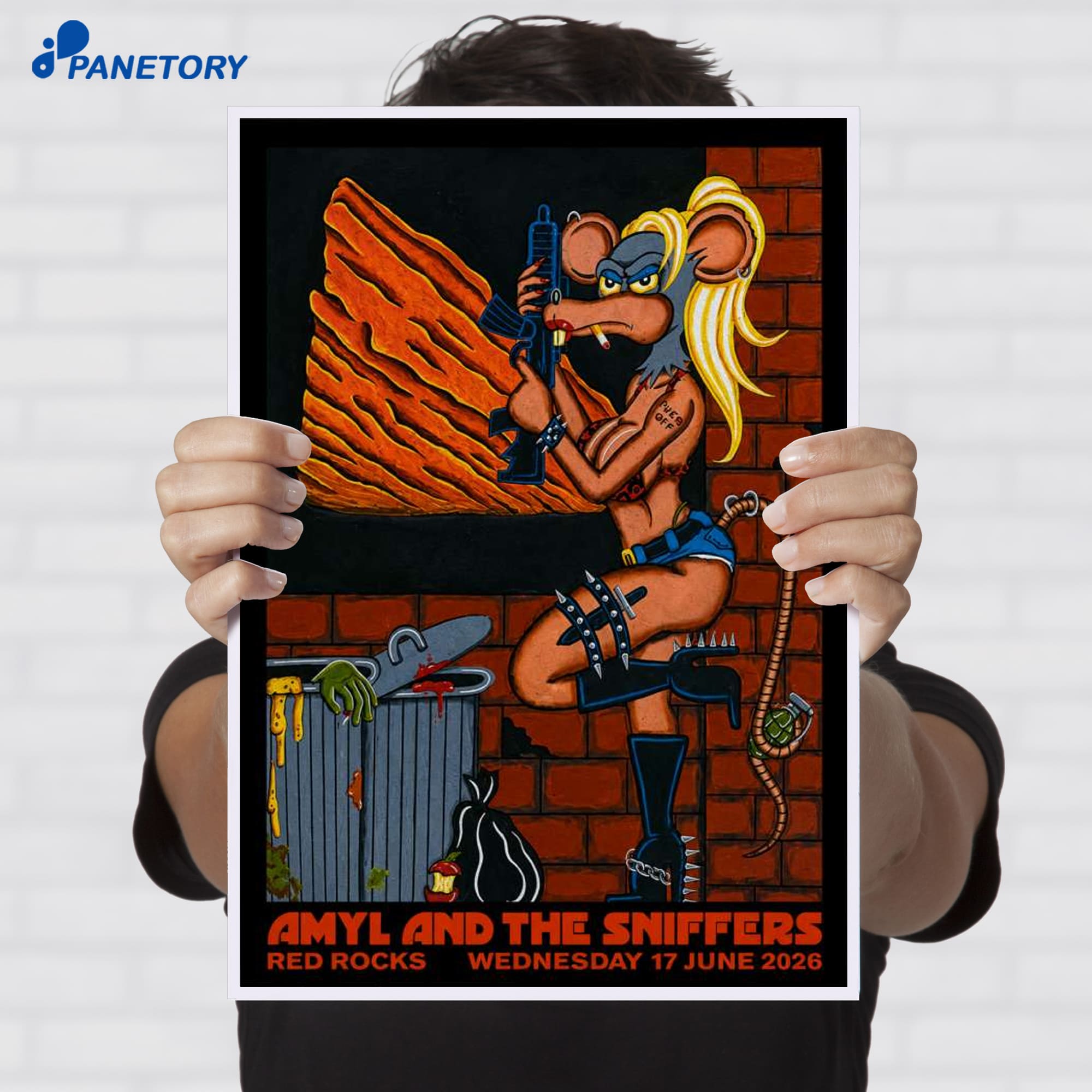 Amyl And The Sniffers Red Rocks Amphitheatre Jun 17 2026 Poster Amyl And The Sniffers Red Rocks Amphitheatre Jun 17 2026 Poster