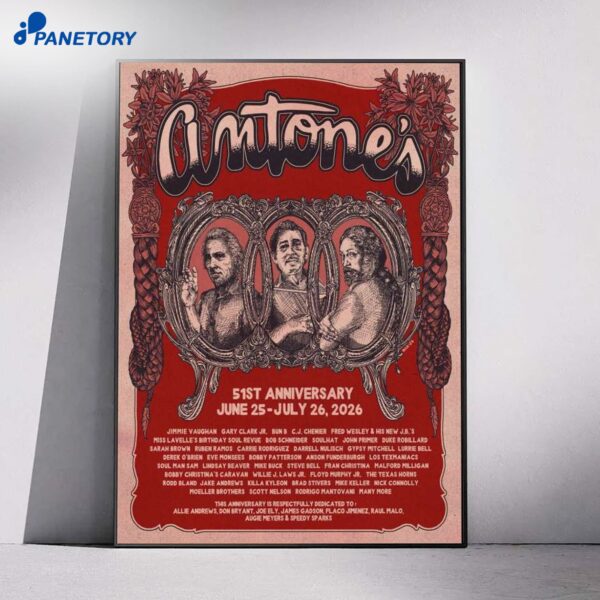 Antone's 51st Anniversary 2026 Poster