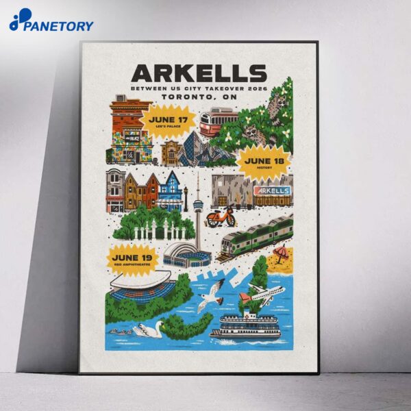 Arkells Between Us City Takeover Tour Lee's Palace History Jun 18-19 Poster