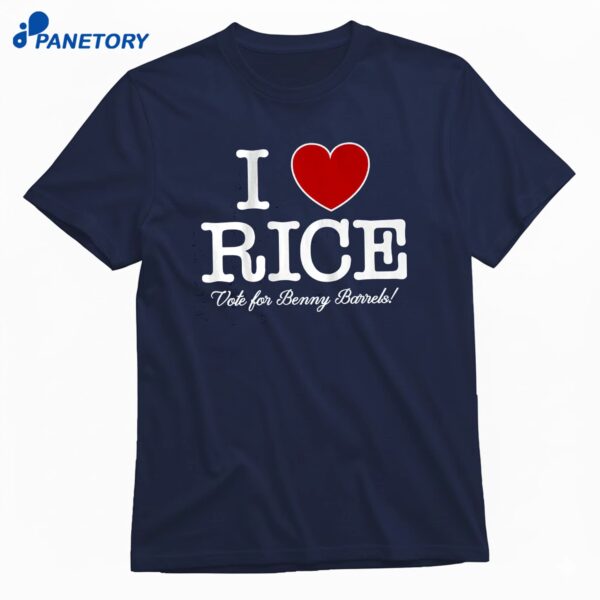 Ben Rice Vote For Benny Barrels T-Shirt