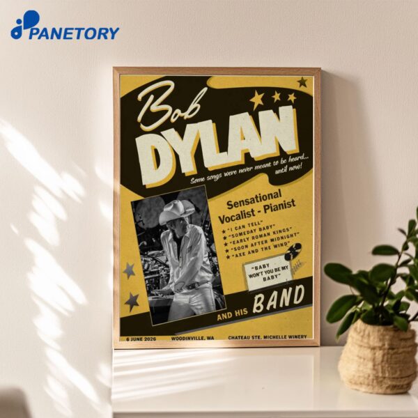 Bob Dylan Chateau Ste Michelle Winery Woodinville WA Jun 6 2026 Poster
