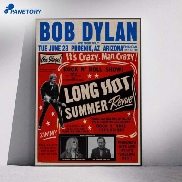 Bob Dylan Phoenix Arizona Jun 23 2026 Poster