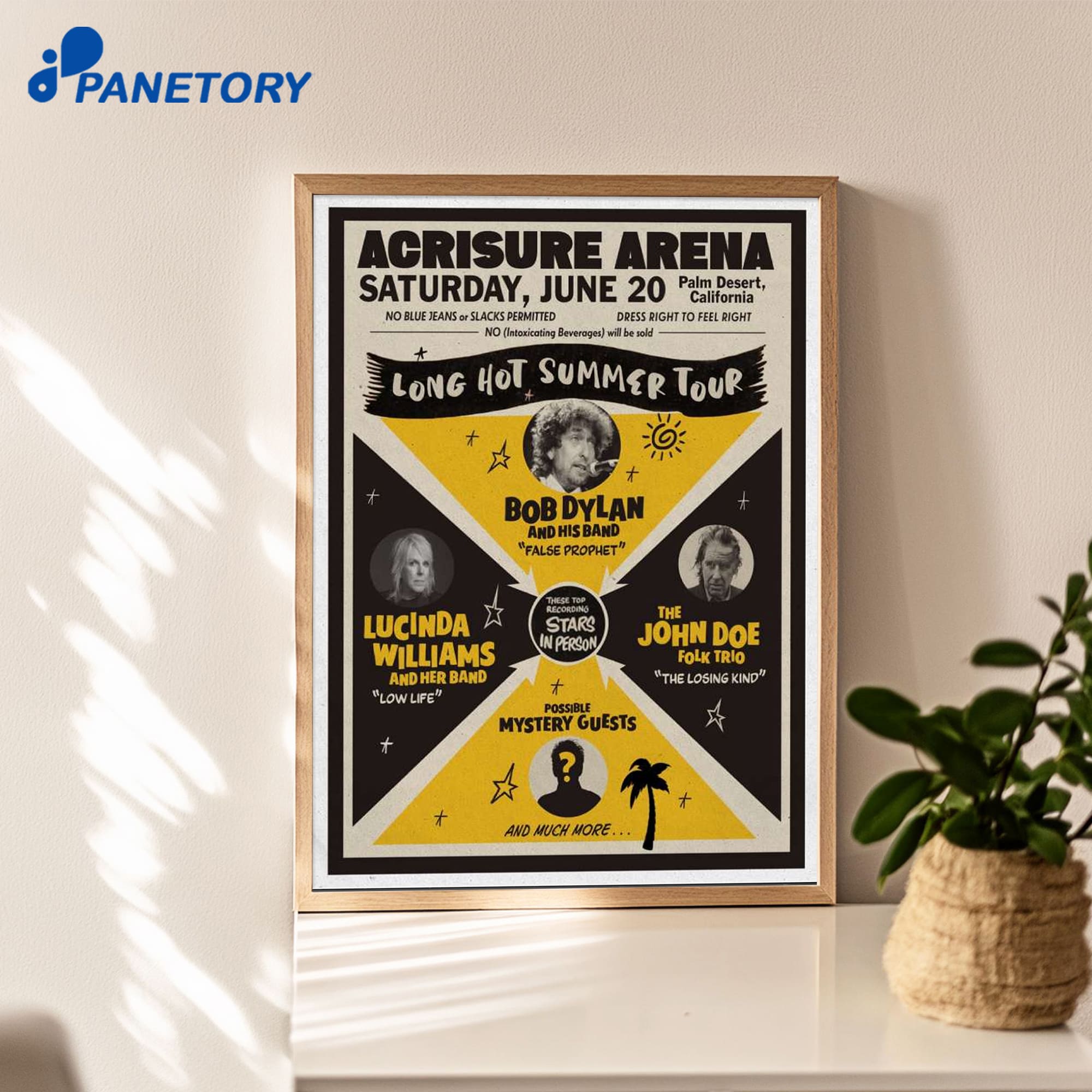 Bob Dylan Tour Acrisure Arena Palm Desert California Jun 2026 Poster Bob Dylan Tour Acrisure Arena Palm Desert California Jun 2026 Poster
