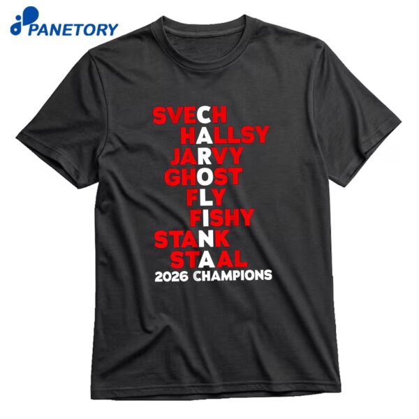 Carolina Hockey Names 2026 Champs T-Shirt