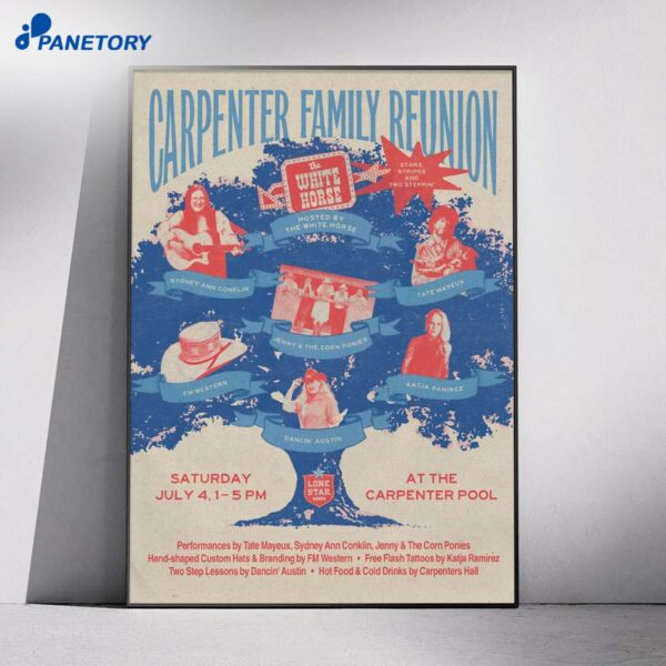 Carpenter Family Reunion Austin TX Tour Jul 4 2026 Poster