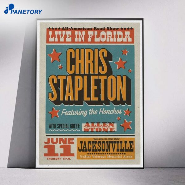 Chris Stapleton Jacksonville Fl Jun 11 2026 Poster