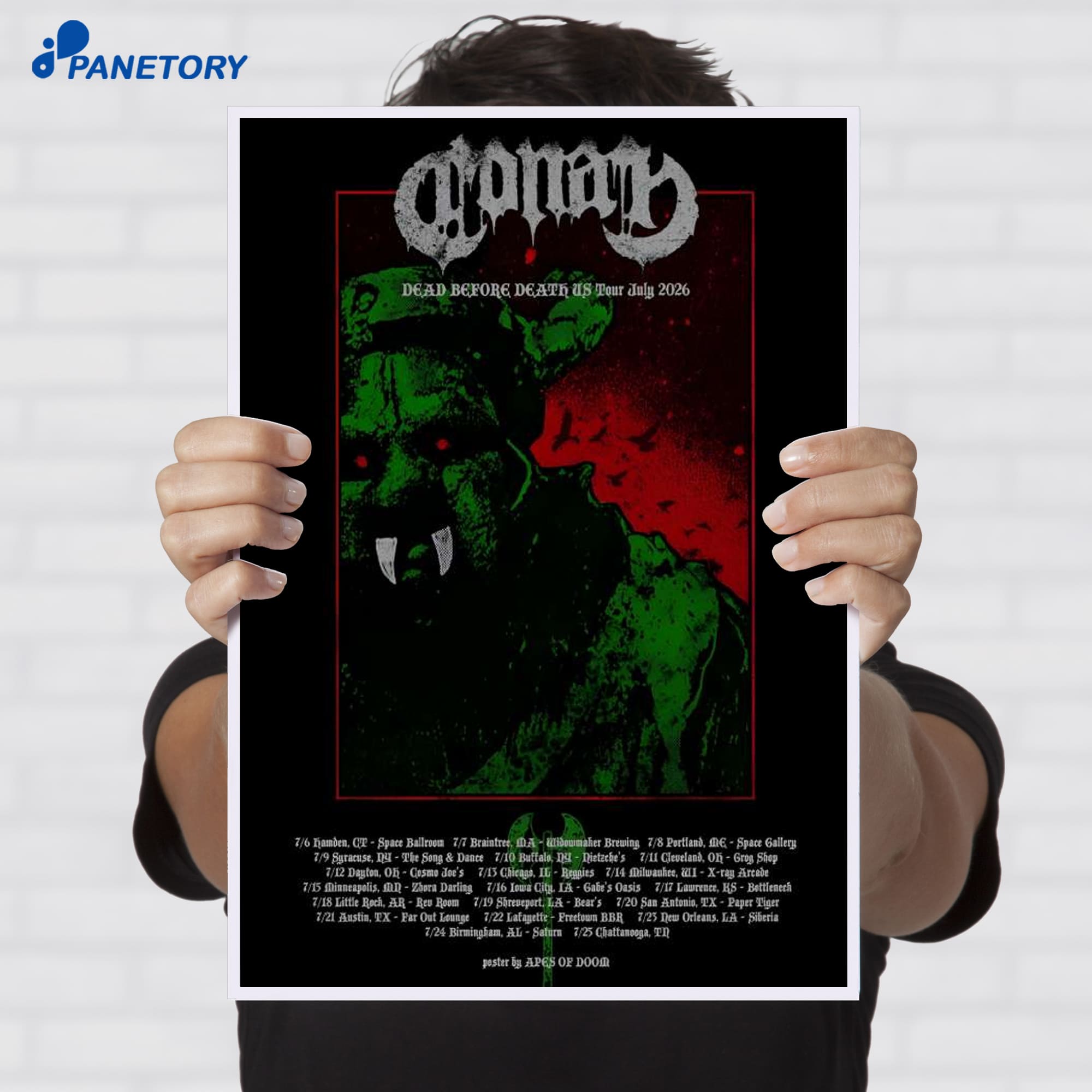 Conan Us Dead Before Death July Tour 2026 Poster Conan Us Dead Before Death July Tour 2026 Poster