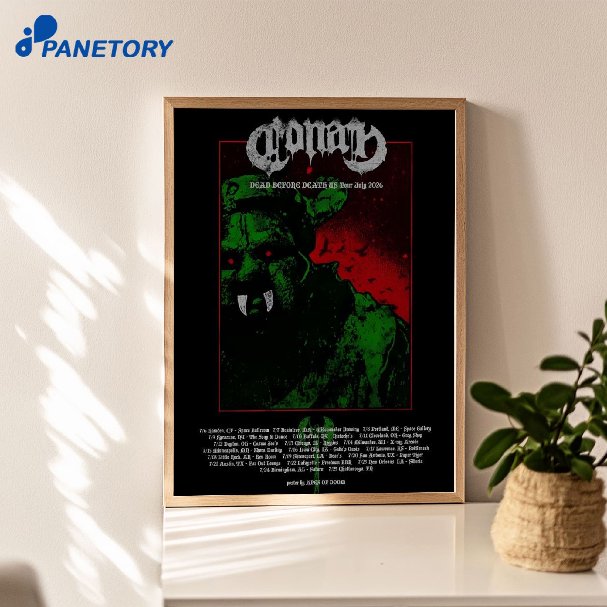 Conan Us Dead Before Death July Tour 2026 Poster Conan Us Dead Before Death July Tour 2026 Poster
