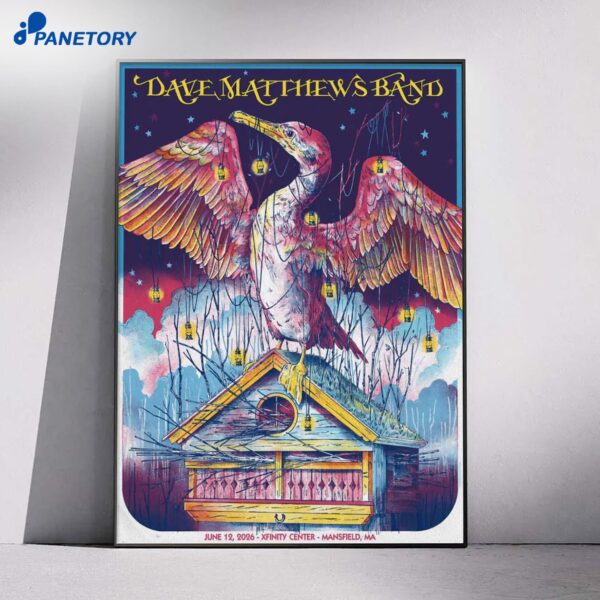 Dave Matthews Band Mansfield MA Jun 12 2026 Poster
