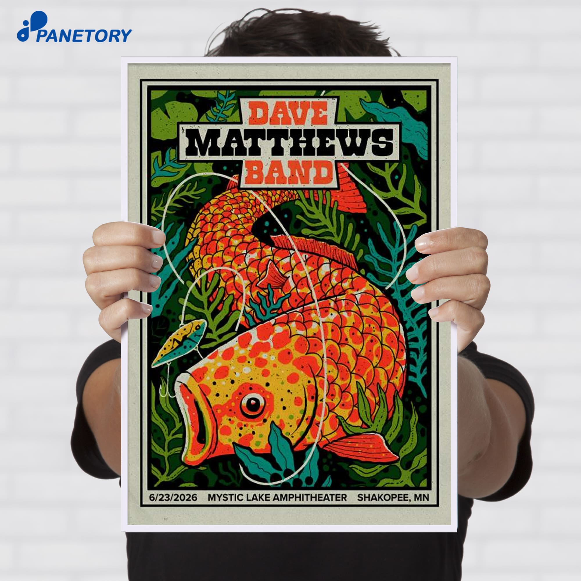 Dave Matthews Band Mystic Lake Amphitheater Shakopee Mn Jun 23 2026 Poster Dave Matthews Band Mystic Lake Amphitheater Shakopee Mn Jun 23 2026 Poster