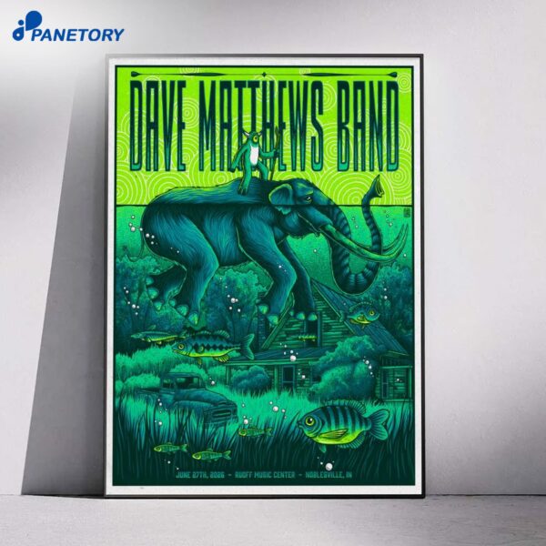 Dave Matthews Band Noblesville IN Jun 27 2026 Poster