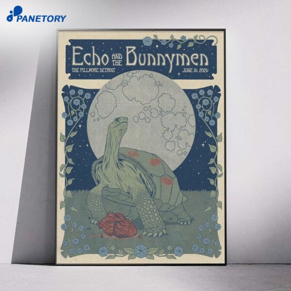 Echo And The Bunnymen Detroit MI Jun 16 2026 Poster