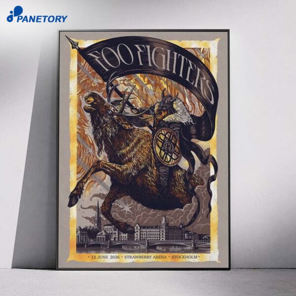 Foo Fighters Stockholm Sweden Jun 12 2026 Poster
