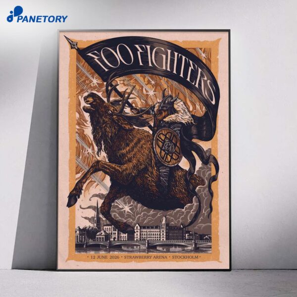 Foo Fighters Stockholm Sweden Jun 12 2026 Poster