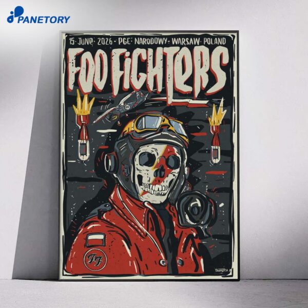 Foo Fighters Warsaw Poland Jun 15 2026 Poster