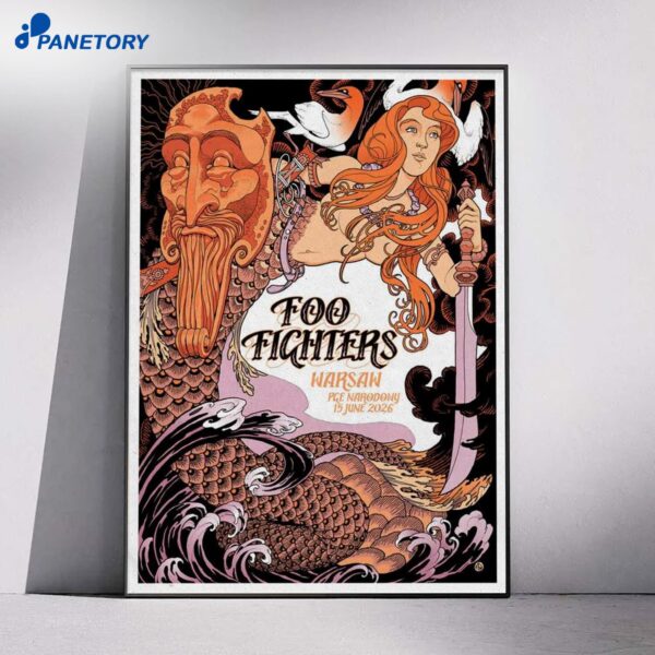 Foo Fighters Warsaw Poland Jun 15 2026 Poster