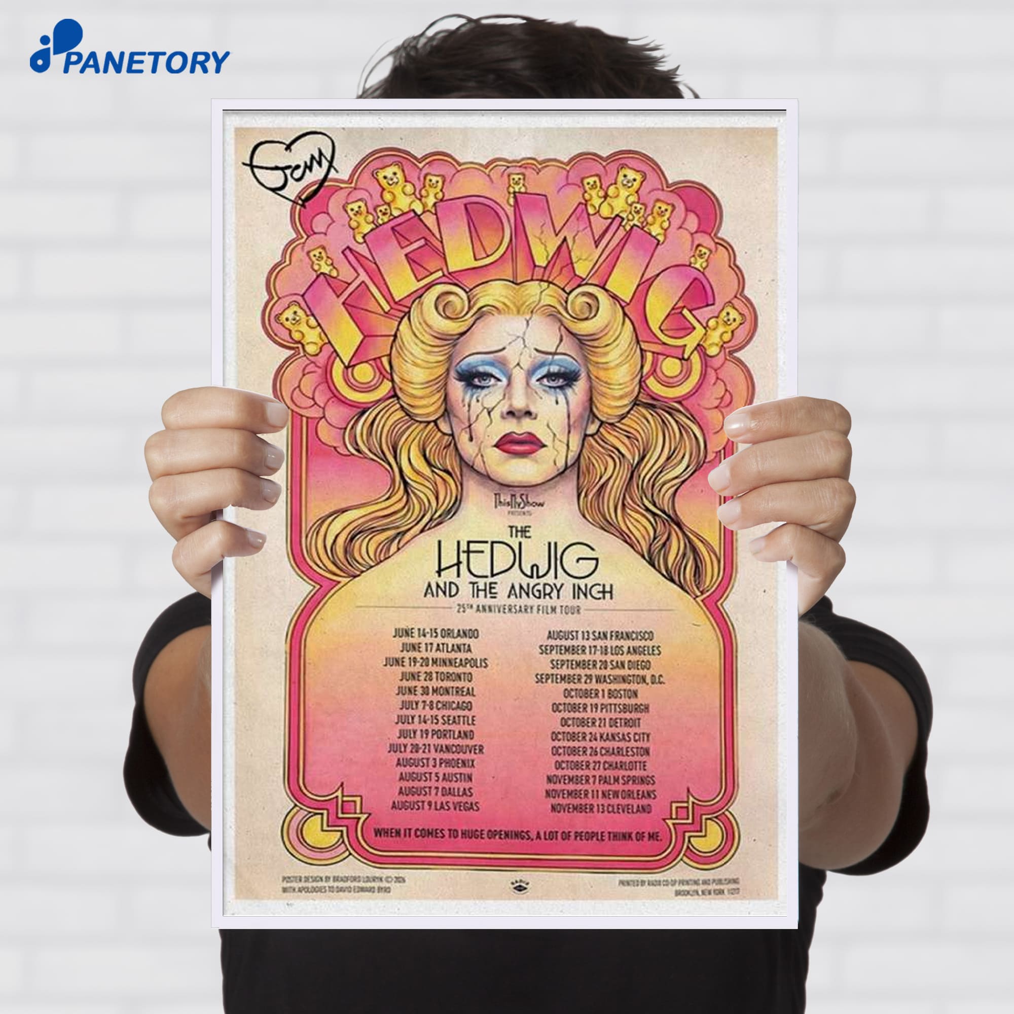 Hedwig And The Angry Inch Tour Signed Jun Jul 2026 Poster Hedwig And The Angry Inch Tour Signed Jun Jul 2026 Poster