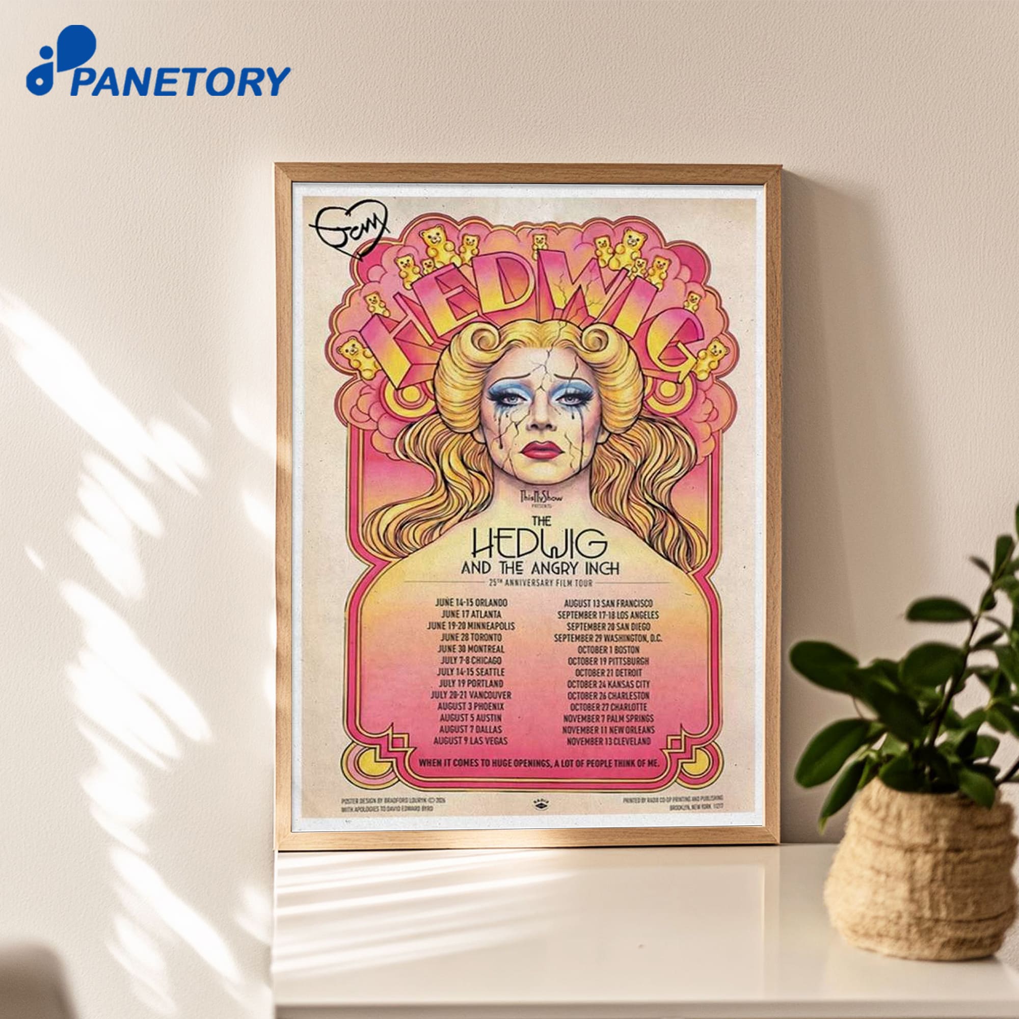 Hedwig And The Angry Inch Tour Signed Jun Jul 2026 Poster Hedwig And The Angry Inch Tour Signed Jun Jul 2026 Poster