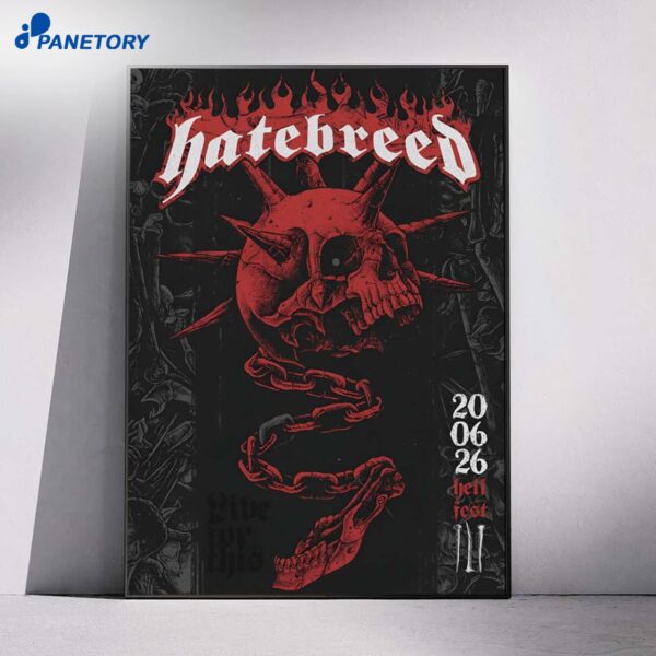 Hatebreed Hellfest Clisson France Jun 20 2026 Poster