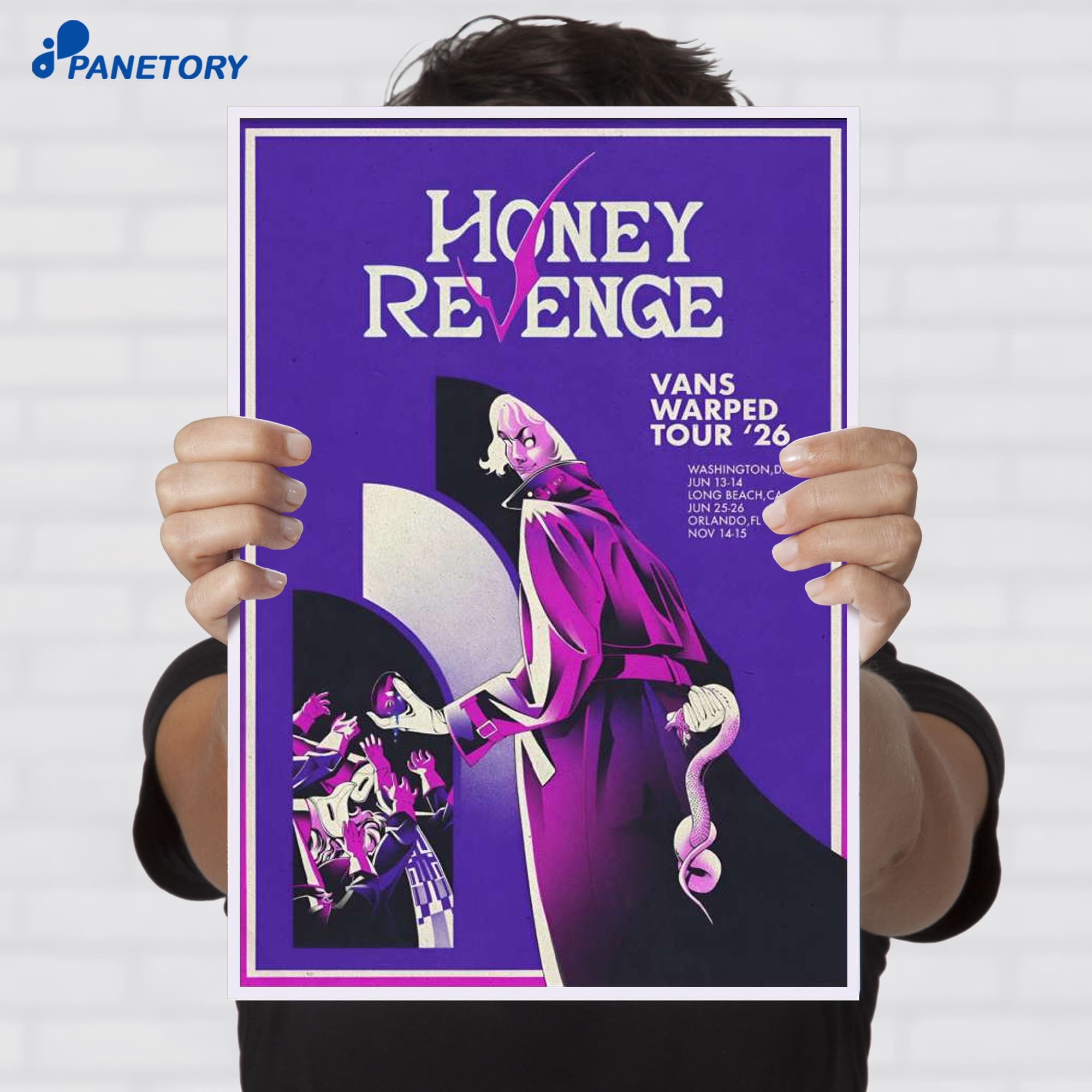 Honey Revenge Vans Warped Shows 2026 Poster Honey Revenge Vans Warped Shows 2026 Poster