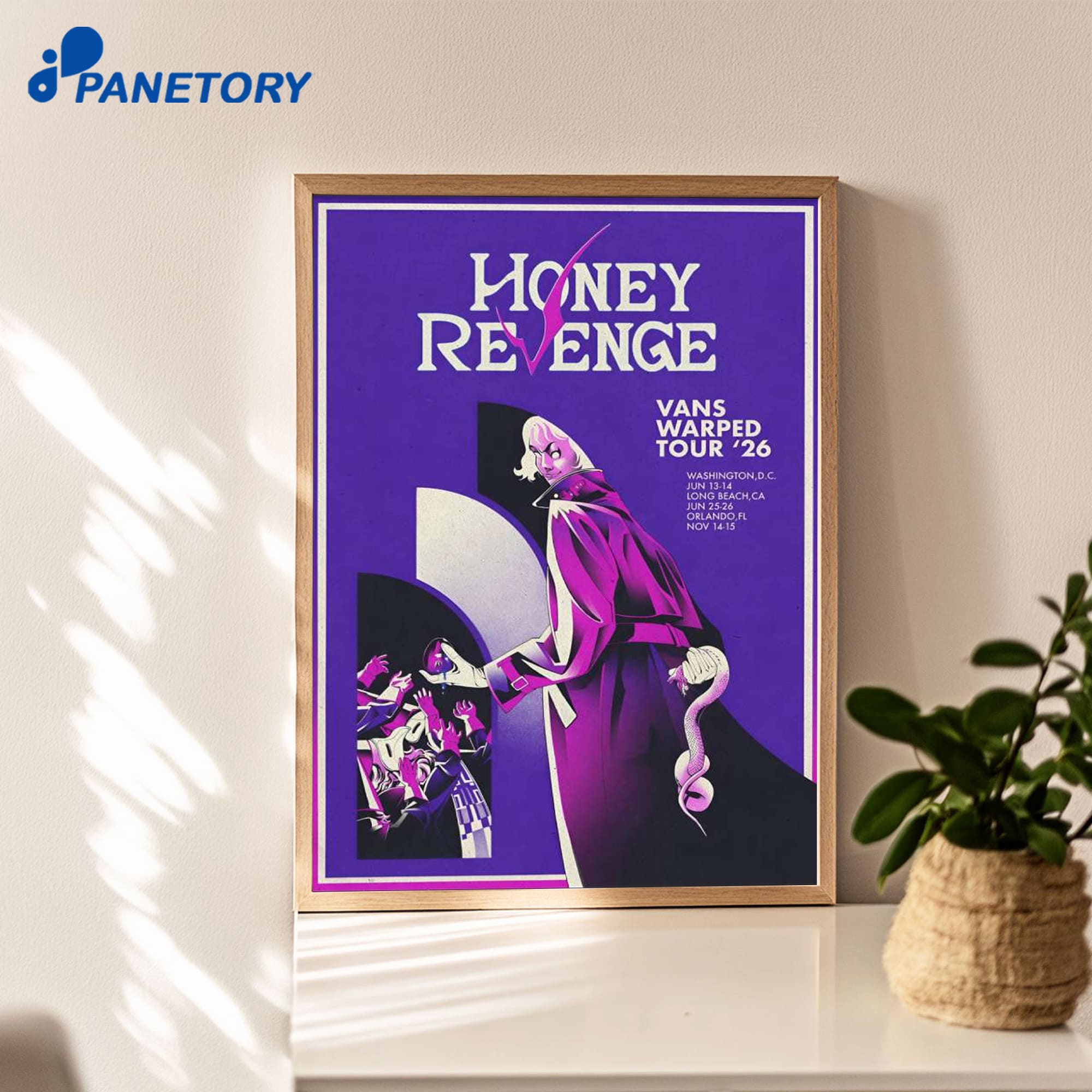 Honey Revenge Vans Warped Shows 2026 Poster Honey Revenge Vans Warped Shows 2026 Poster