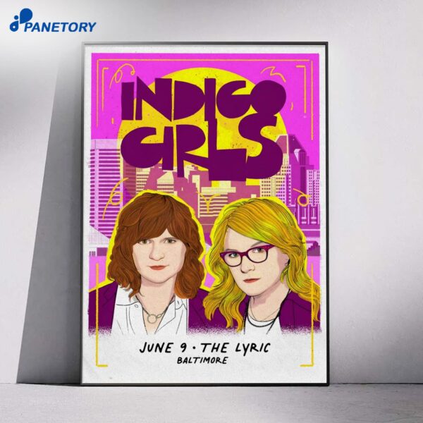 Indigo Girls Baltimore MD Jun 9 2026 Poster
