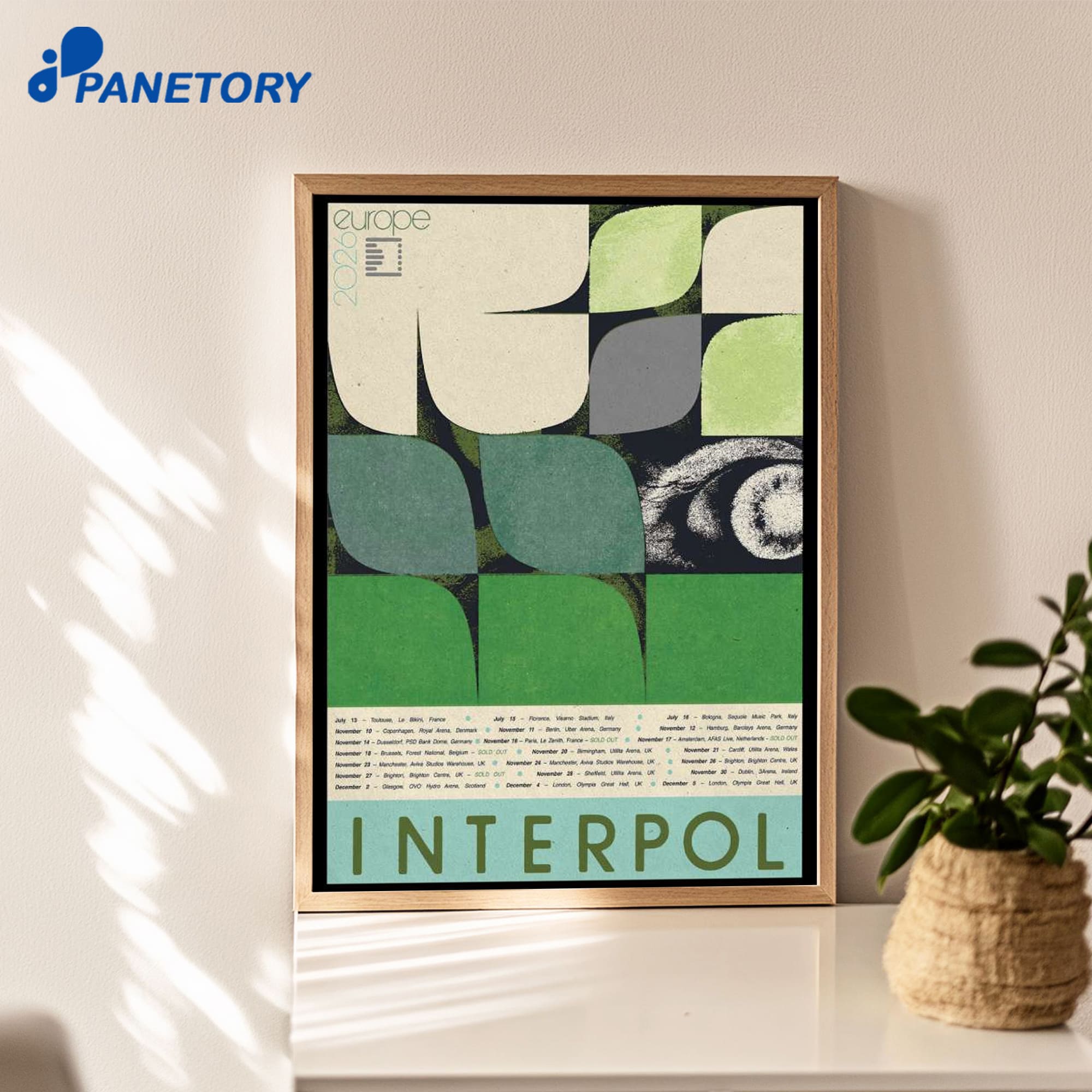 Interpol Europe Tour 2026 Poster Interpol Europe Tour 2026 Poster