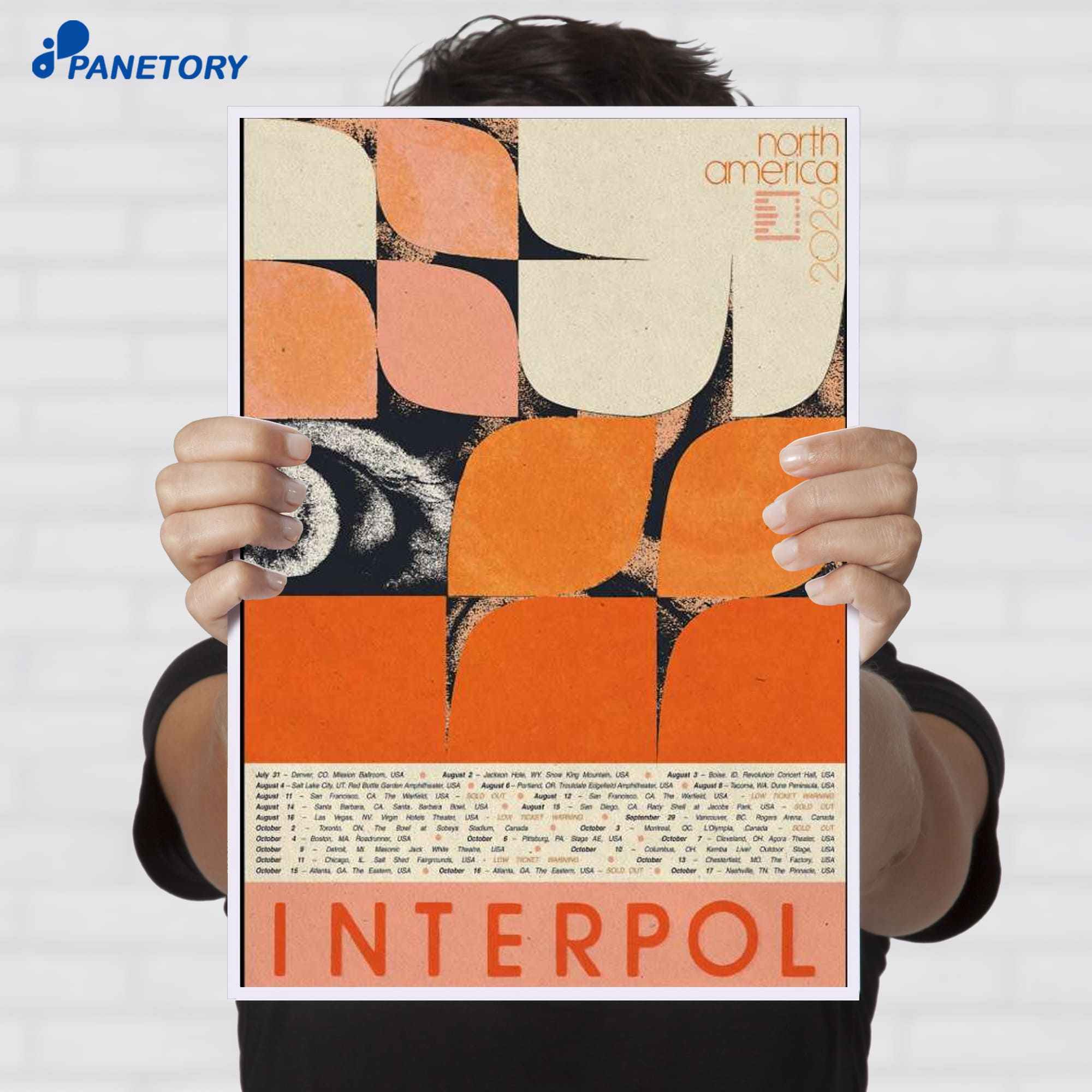 Interpol North America Tour 2026 Poster Interpol North America Tour 2026 Poster