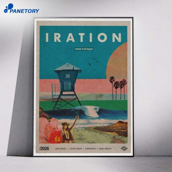 Iration Concert Saratoga Jun 27 2026 Poster