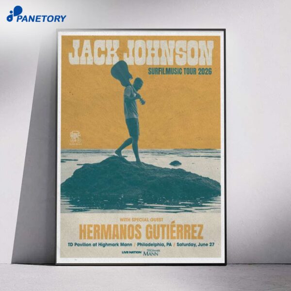 Jack Johnson Philadelphia Jun 27 2026 Poster