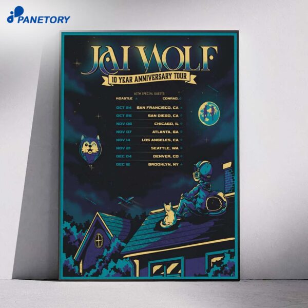 Jai Wolf 10 Year Anniversary Tour 2026 Poster