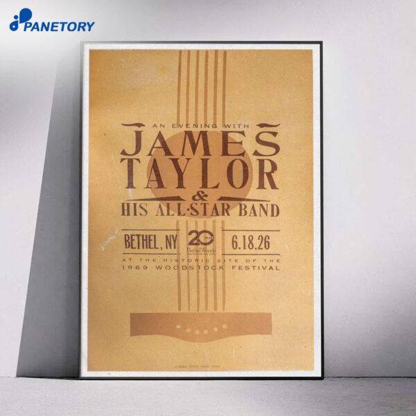 James Taylor Bethel NY Jun 18 2026 Poster