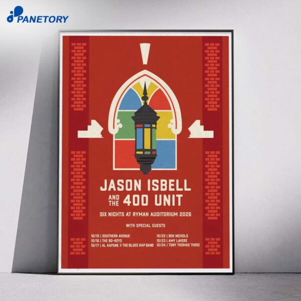 Jason Iebell And The 400 Unit Six Nights Ryman Auditorium Shows 2026 Poster
