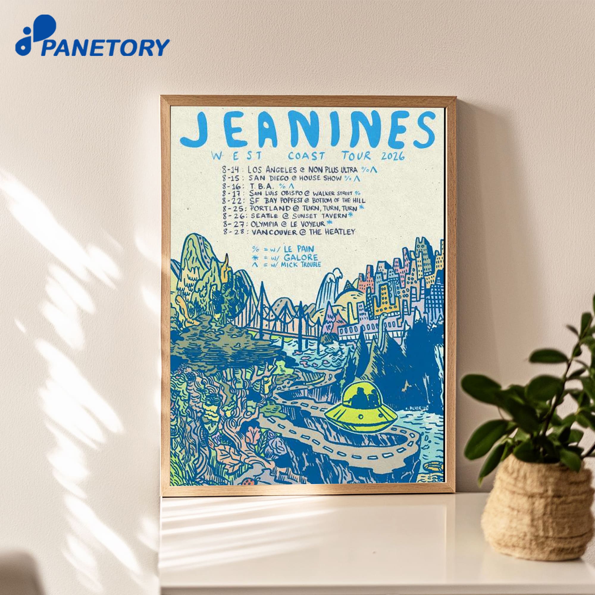 Jeanines West Coast Tour 2026 Poster Jeanines West Coast Tour 2026 Poster