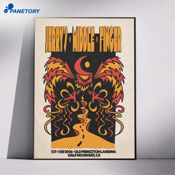 Jerry's Middle Finger Half Moon Bay Ca Jul 17 18 2026 Poster
