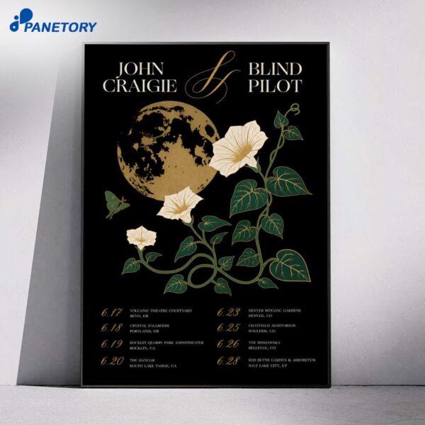 John Craigie And Blind Pilot Summer Shows 2026 Poster