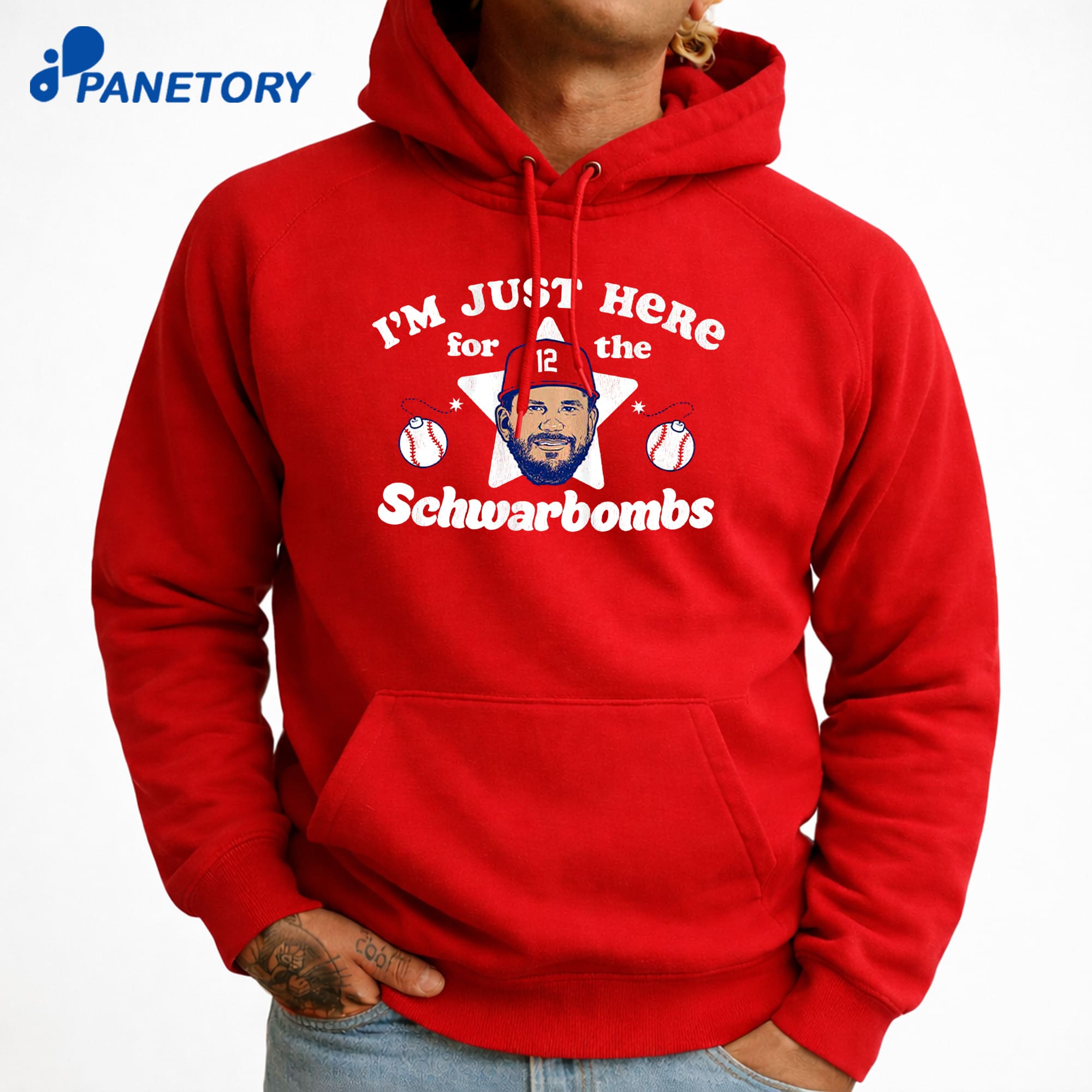 Kyle Schwarber I'M Just Here For The Schwarbombs T-Shirt 7 Kyle Schwarber I'M Just Here For The Schwarbombs T-Shirt 3