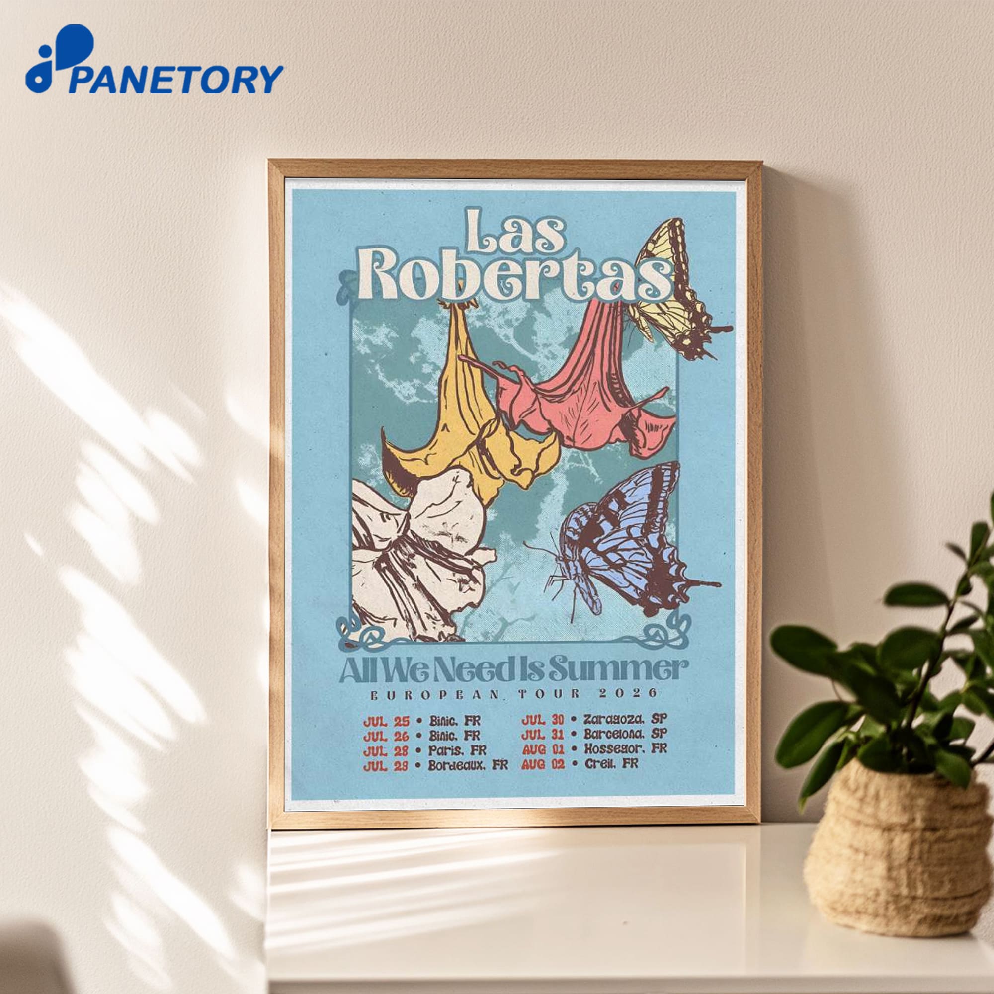 Las Robertas All We Need Summer Tour European 2026 Poster Las Robertas All We Need Summer Tour European 2026 Poster